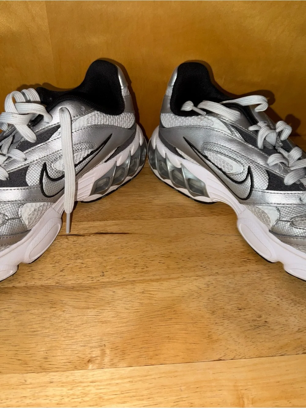 Nike Kids Silver & White Athletic Sneakers
